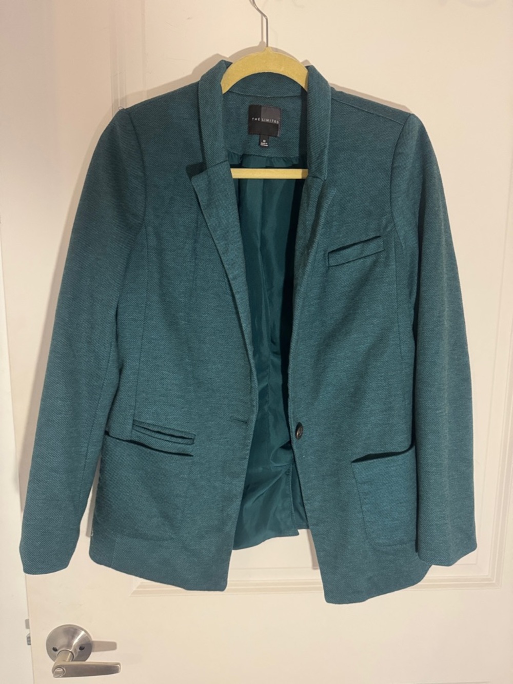 The Limited Teal Knit Blazer